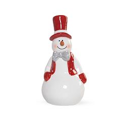 Фигурка керамика Снеговик белый 14,5х6,6х7,5 см