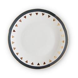 Тарелка обеденная Золотые сердца фарфор 27,5см