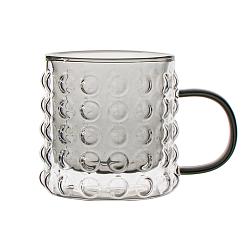 Чашка серая с двойными стенками Пузырьки 200мл