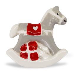 Магніт на холодильник Конячка сіра 7,5х7,3х1,5 см