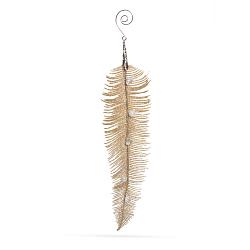 Подвеска веточка Перо золото 36х7 см