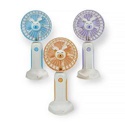 Ручной вентилятор с подставкой под мобильный телефон Кролик 17,8х8,5 см 3 вида