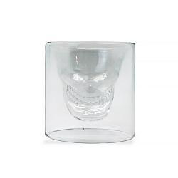 Скляна склянка з подвійними стінками Череп 150 мл