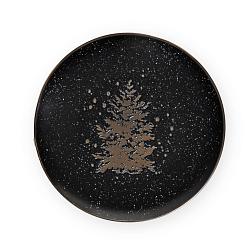 Тарелка обеденная керамика Елочка черная 26,5см